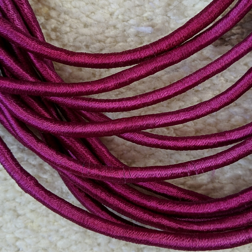 Fuchsia cord necklace - Picture 3 of 4